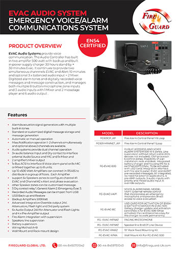EVAC Audio system